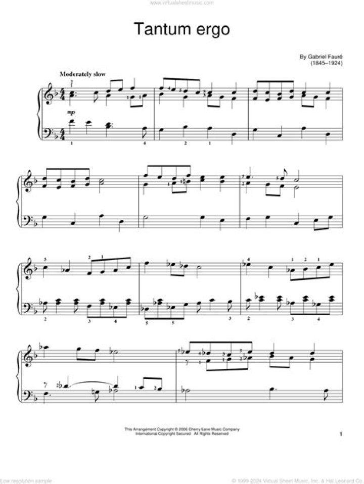 Tantum Ergo Music Sheet PDF Download – Free Digital Score