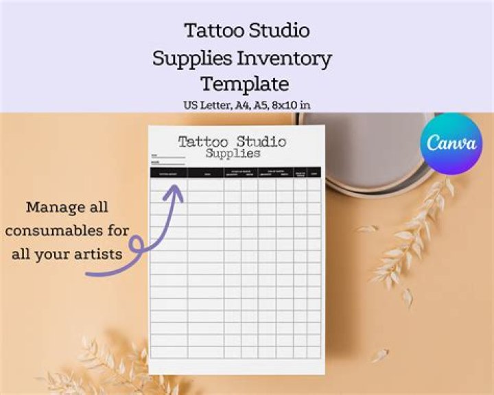 Tattoo Shop Inventory List PDF – Real-Time Stock Tracking