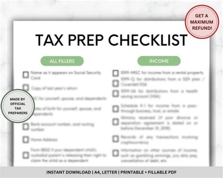 2020 Tax Prep Worksheet PDF for Easy Filing
