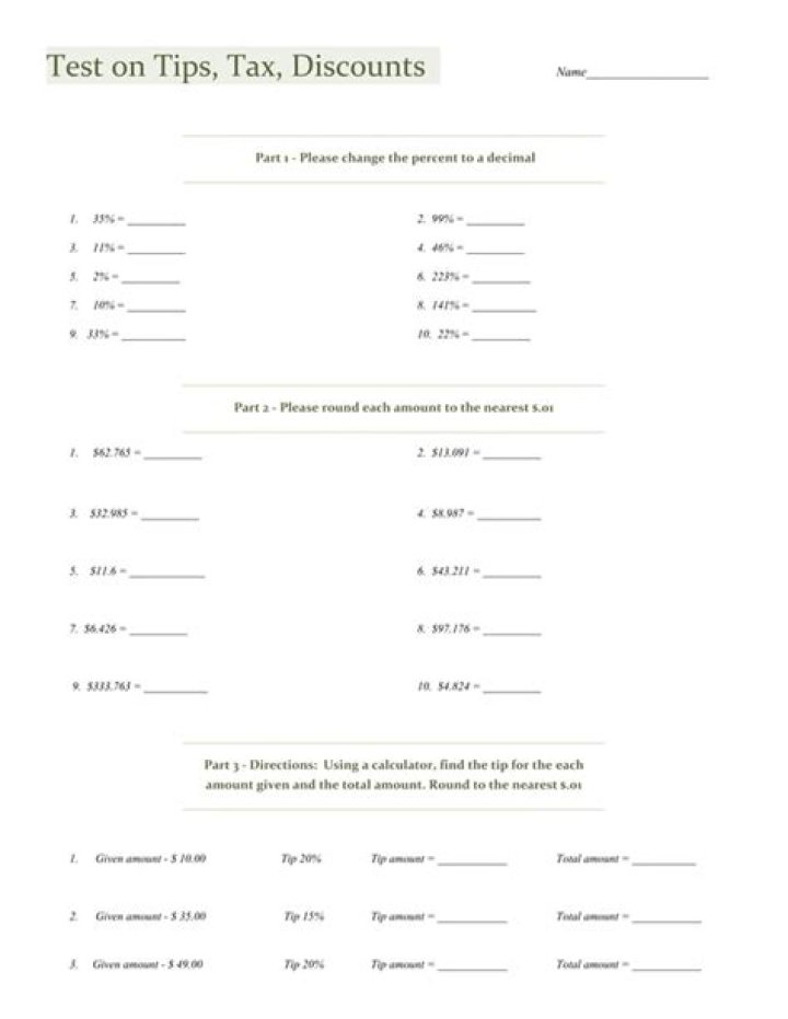 Get Your Free Tax Tip Discount Worksheet PDF – Save Money Easily
