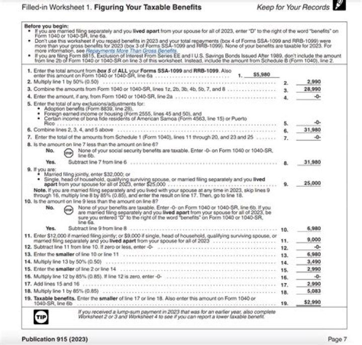 2024 Taxable Social Security Worksheet PDF – Complete Guide & Download