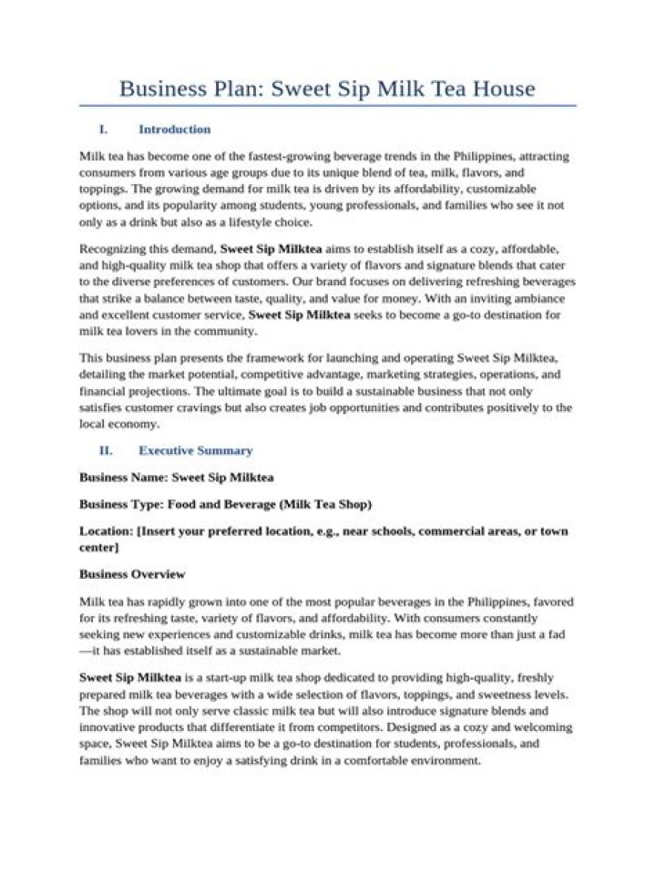 Tea House Business Plan PDF: Launch Your Café with Confidence