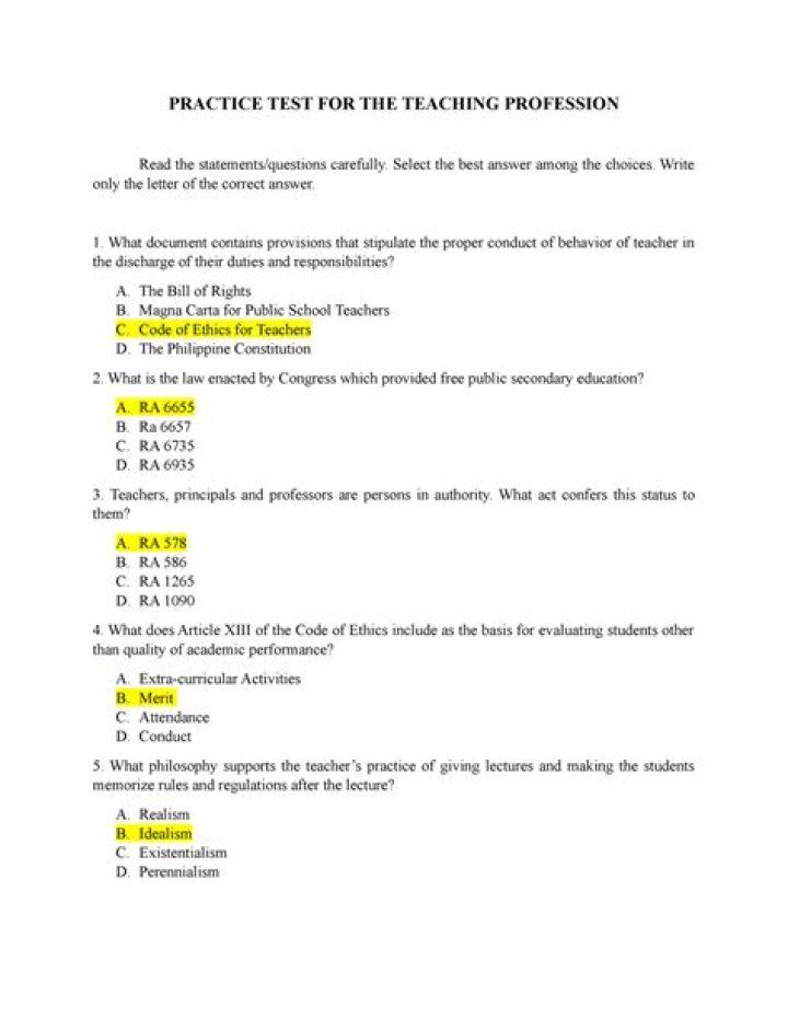 Free Teacher Assistant Practice Test PDF – Instant Download