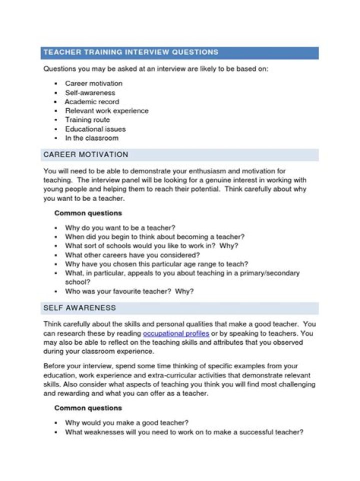 Essential Teacher Training Interview Questions & Answers PDF Guide