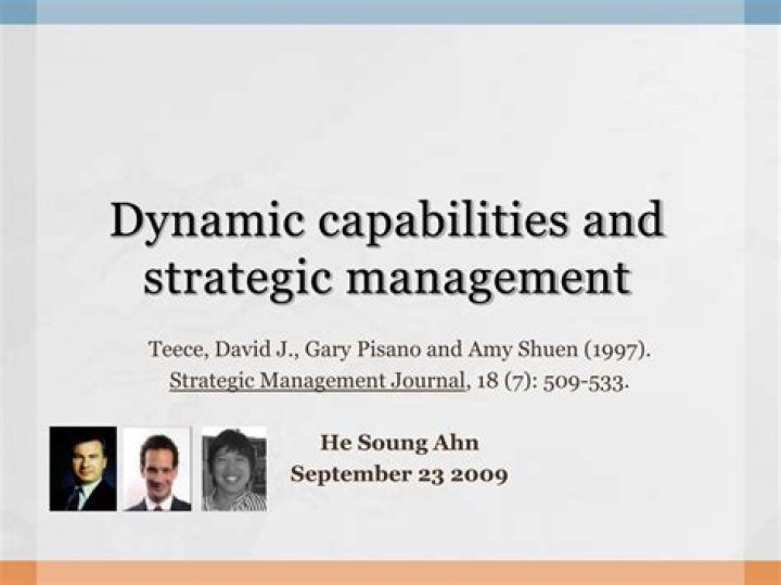 Teece, Pisano & Shuen 1997: Dynamic Capabilities in Strategic Management – A Journal Analysis