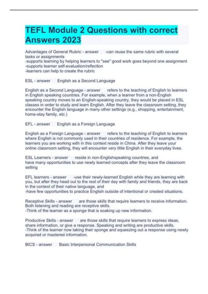 Tefl Course Answers PDF – Get Free Exam Solutions Now