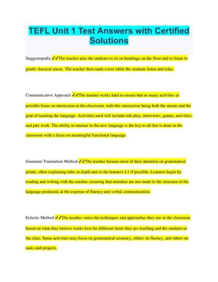 Tefl Test PDF: Free Practice Tests & Sample Papers