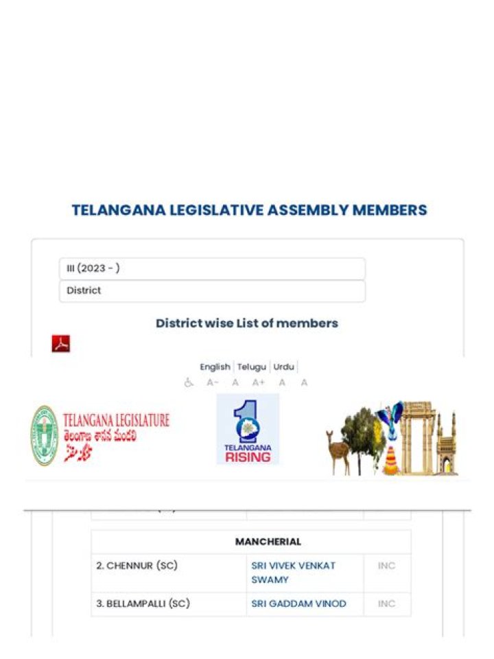 Telangana MLA List 2023 PDF – Official State MLA Elections 2023