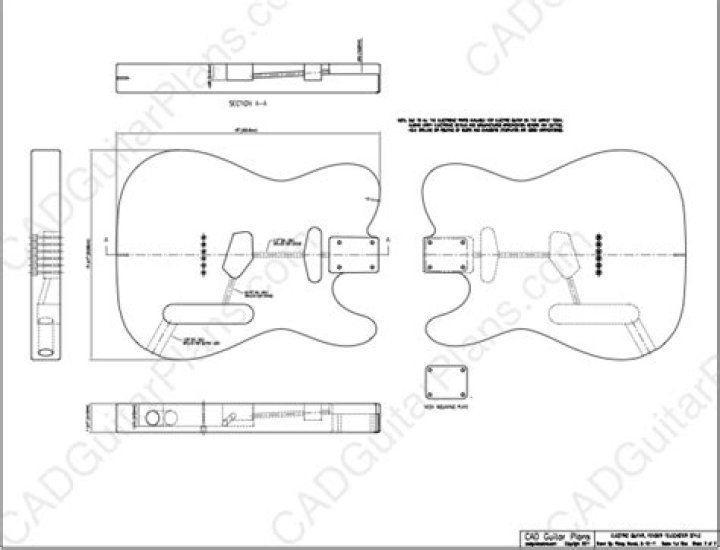 Free Telecaster Guitar Plans PDF for DIY Builders