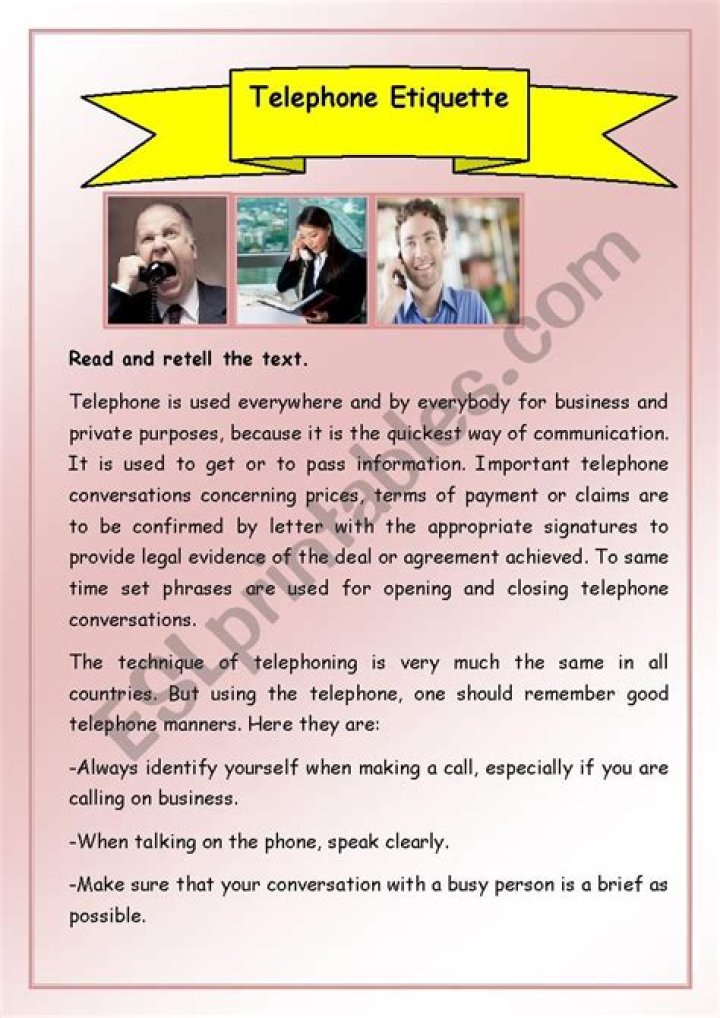 Telephone Etiquette Worksheet PDF: Master Professional Communication