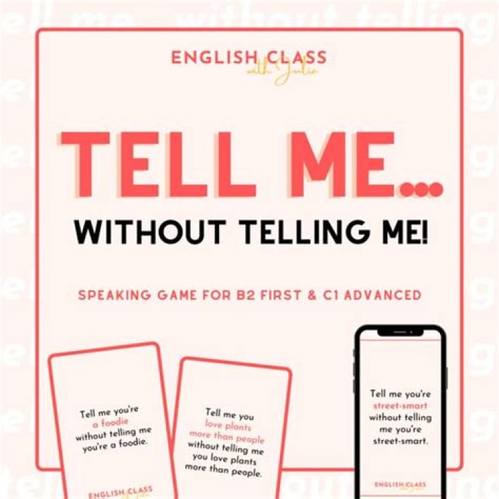 Tell Me Without Telling Me Game: Free PDF Questions