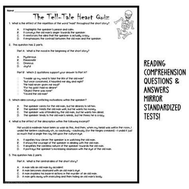 Tell Tale Heart Questions and Answers PDF: Expert Analysis & Answers
