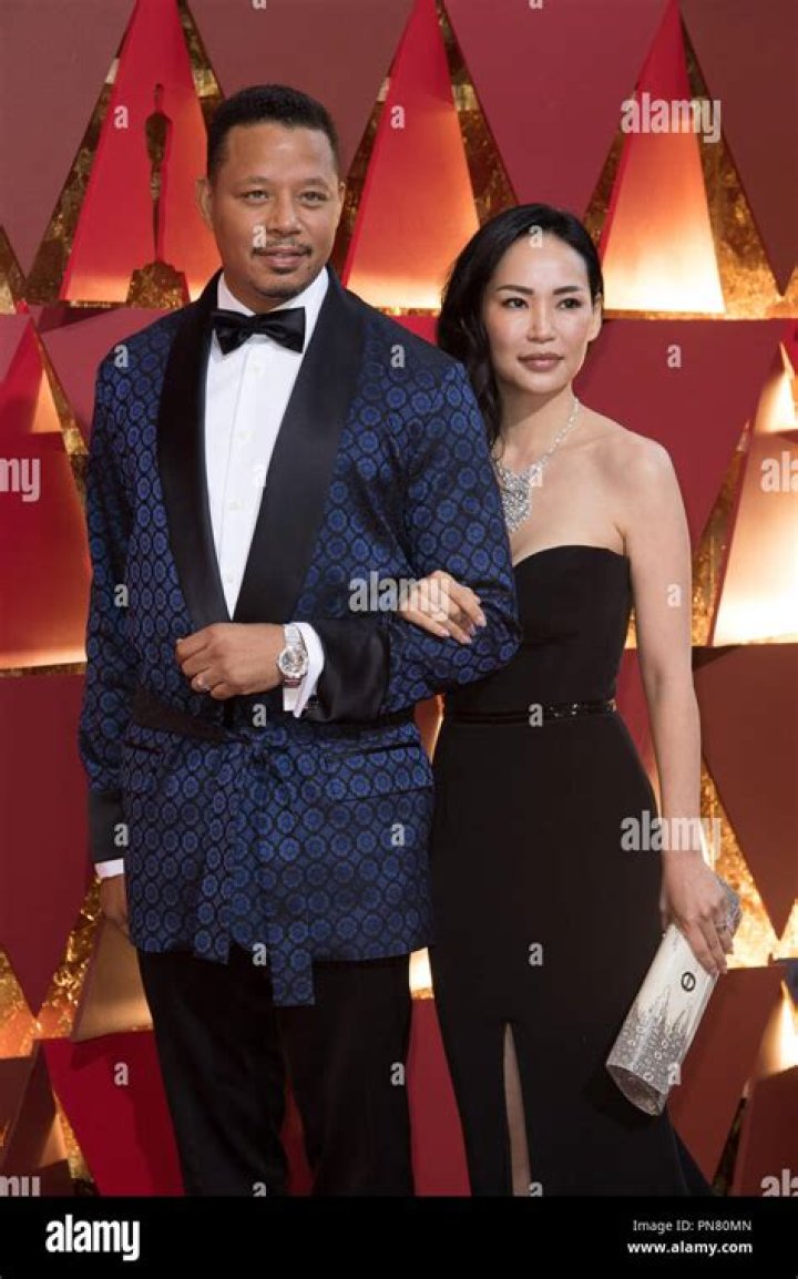 Terrence Howard and Mira Pak Celebrity Couples at the 2017 Oscars