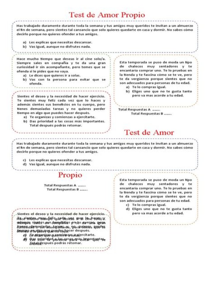 Test de Amor Propio PDF: Fortalece tu Autoestima