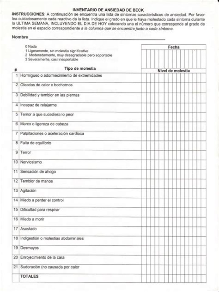 Test de Ansiedad de Beck PDF Gratis – Descarga Ahora