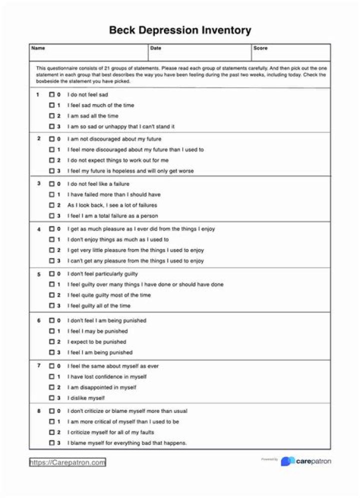 Test de Ansiedad y Depresión de Beck PDF: Evaluación Confiable
