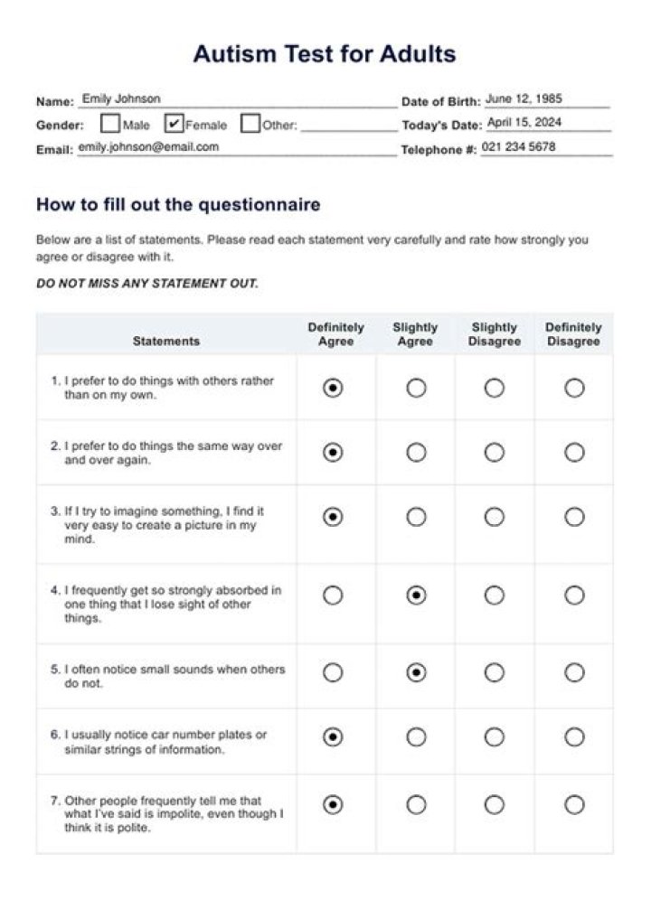 Test de Autismo para Adultos: Descarga PDF Completo y Confiable