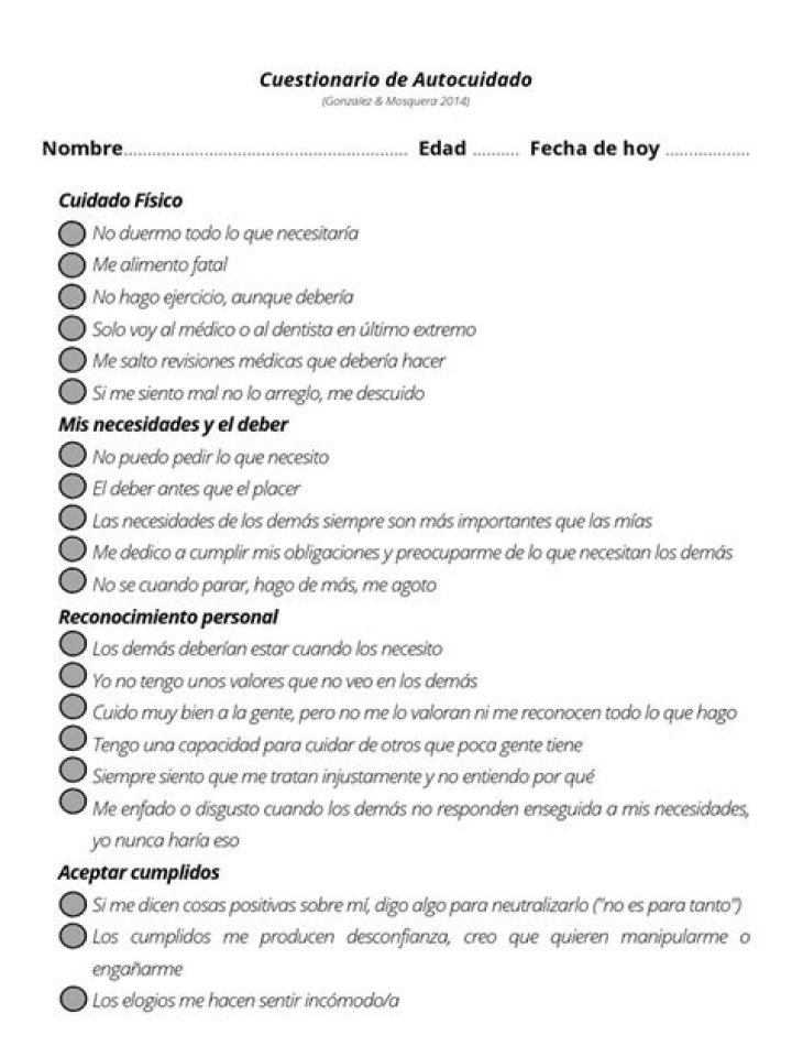 Test de Autocuidado PDF: Evalúa Tu Bienestar