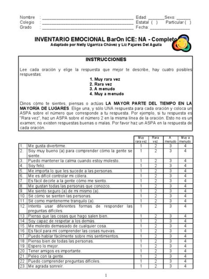 Test de Baron Ice para Adultos – PDF Descarga Segura
