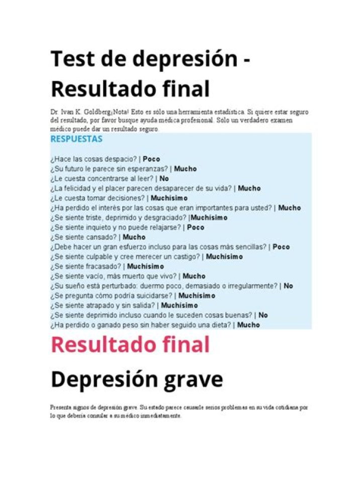 Test de Depresión PDF: Evalúa Tus Síntomas Rápidamente