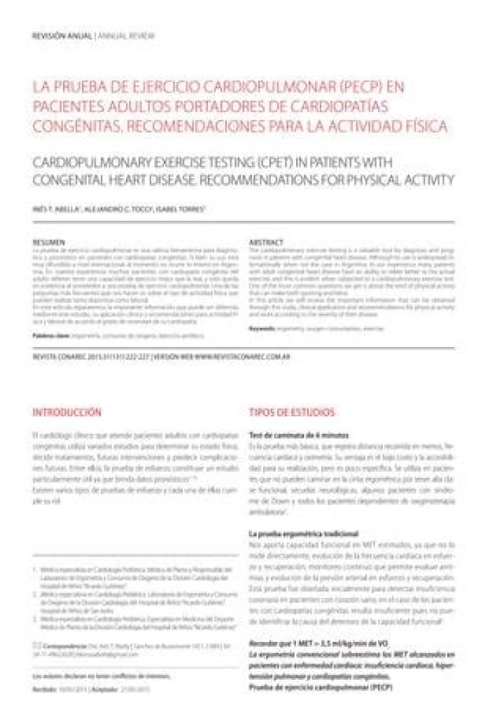 Test de Ejercicio Cardiopulmonar PDF: Evaluación Rápida y Confiable