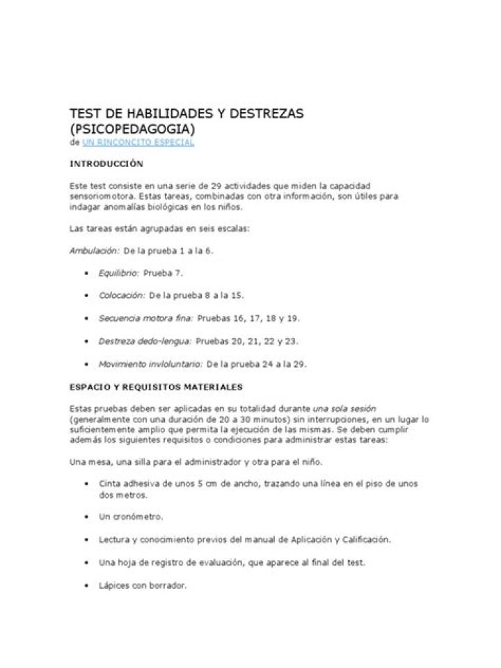 Test de Habilidades y Destrezas PDF: Evalúa Tus Competencias