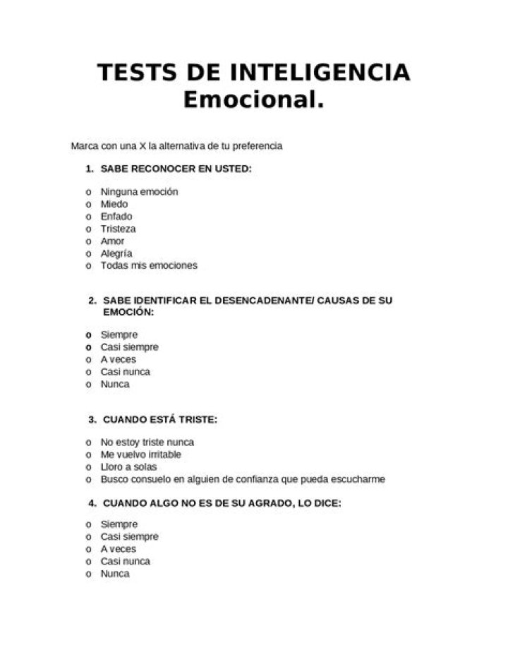 Test de Inteligencia Emocional para Adultos: Descarga PDF Gratuito