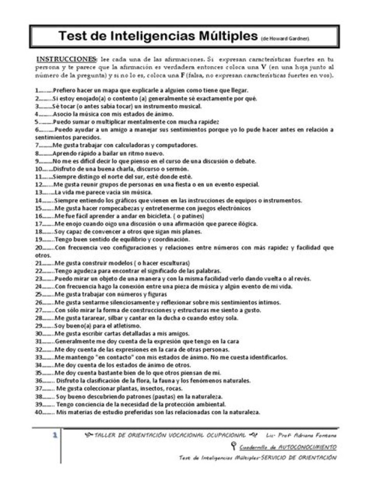 Test de Inteligencia PDF con Respuestas y Resultados