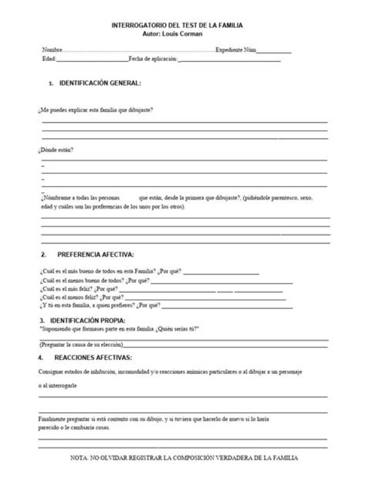 Test de la Familia para Adultos PDF: Guía Completa