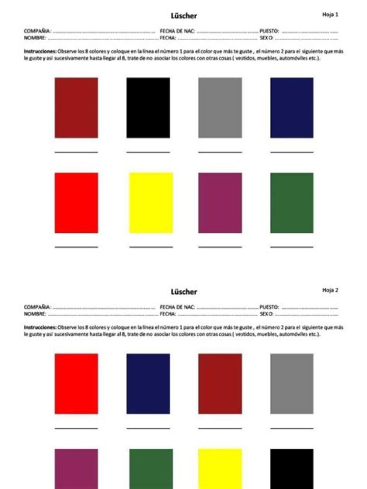 Testa los Colores PDF: Descubre el Test de Colores Online