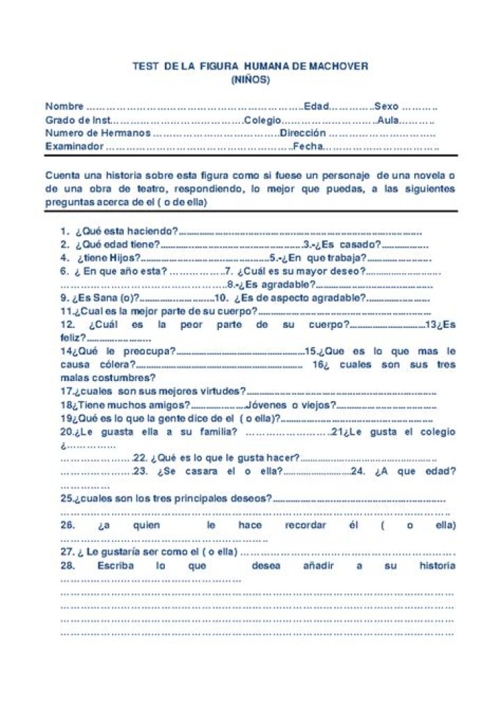 Test de Machover Interpretación PDF: Guía Completa y Explicación Detallada