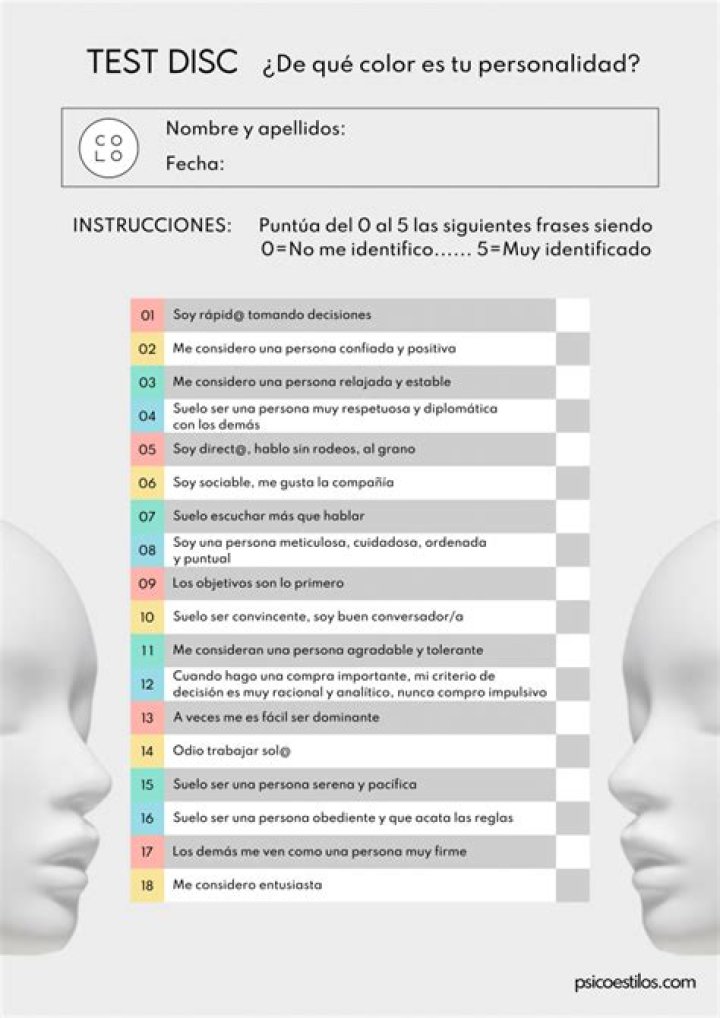Descubre Tu Personalidad con el Test de Colores PDF Gratis