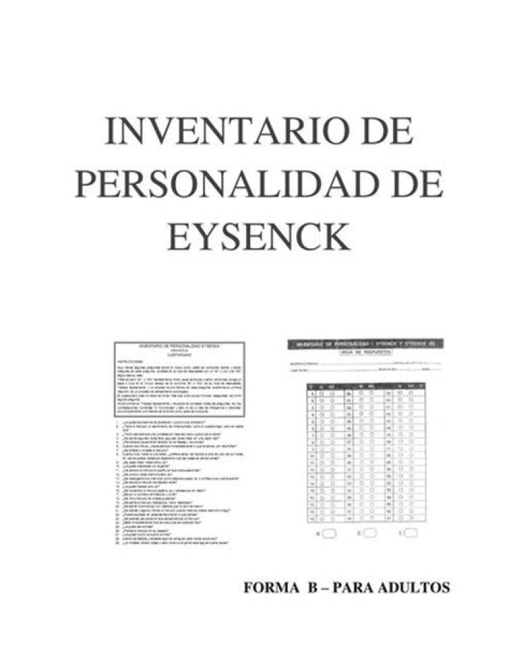 Test de Personalidad de Eysenck para Adultos – Descarga PDF Completo