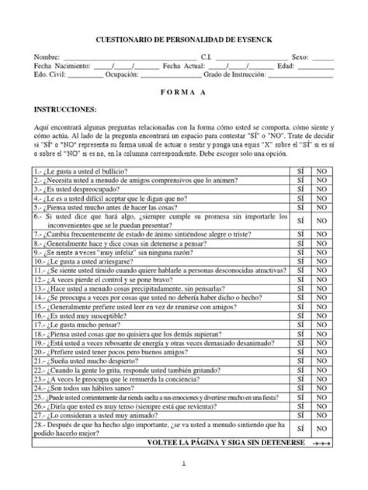 Test de Personalidad de Eysenck PDF: Descubre Tus Trayectos Psicológicos