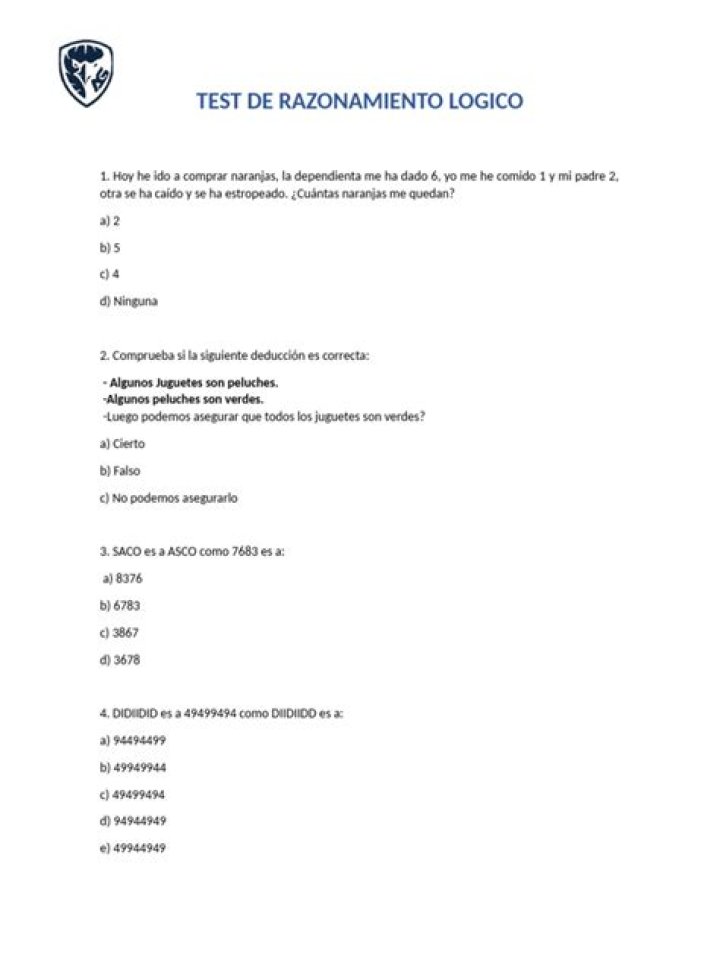 Test de Razonamiento Lógico PDF: Practica y Evalúa tus Habilidades