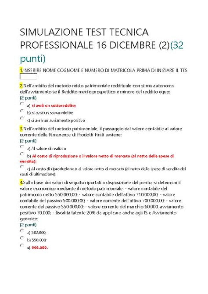 Test Design Simulazione PDF Gratuito – Scarica E Poi Simula