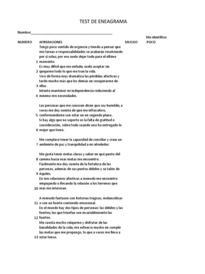 Eneagrama Test PDF: Master Your Personality Type Today