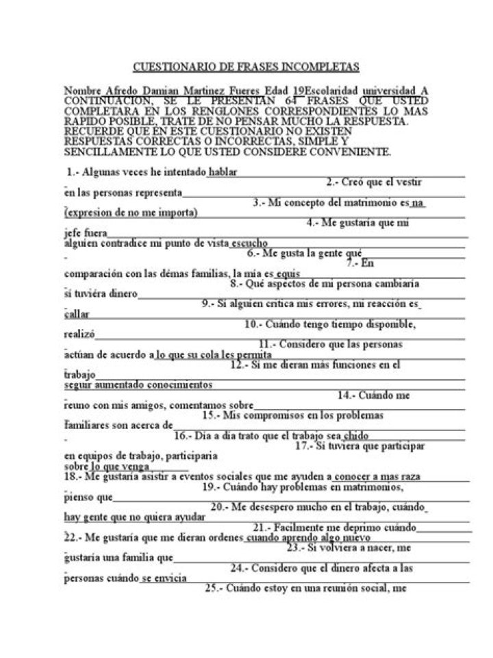 Testes de Frases Incompletas em PDF para Prática