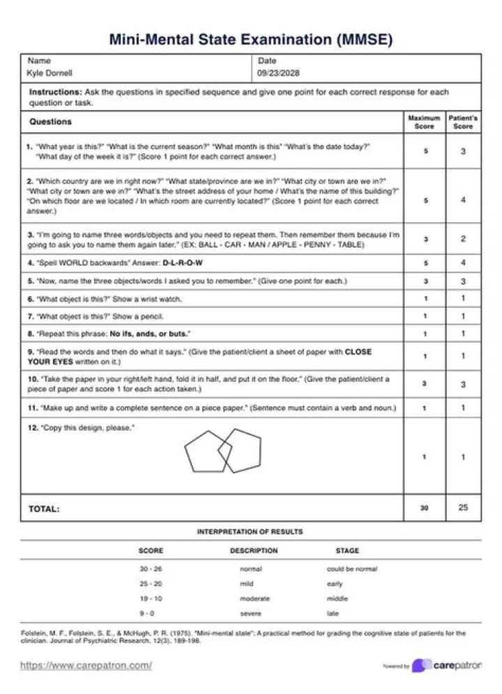 Test MMSE PDF: Accurate Cognitive Assessment in Minutes