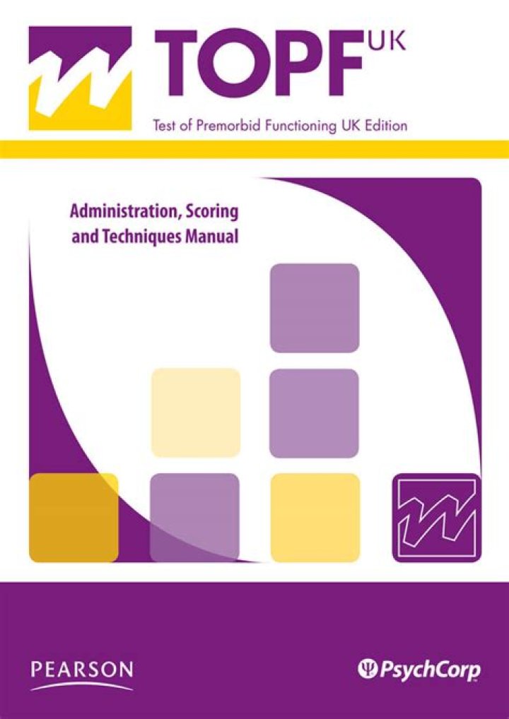 Premorbid Functioning Test of Word List PDF – Download Now