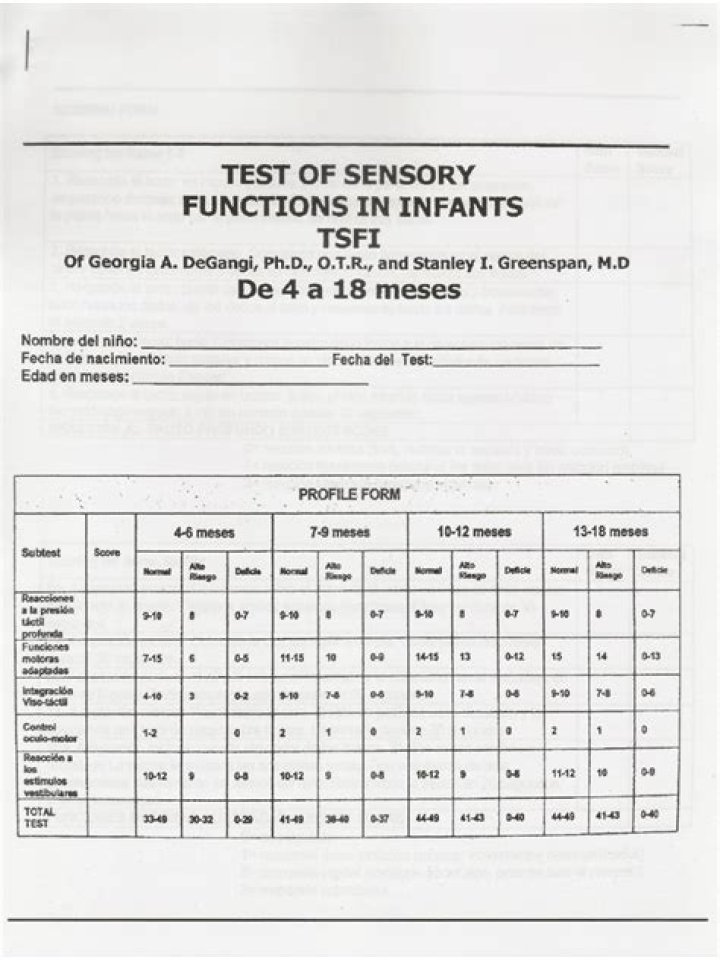 Comprehensive Test of Sensory Function in Infants PDF Guide
