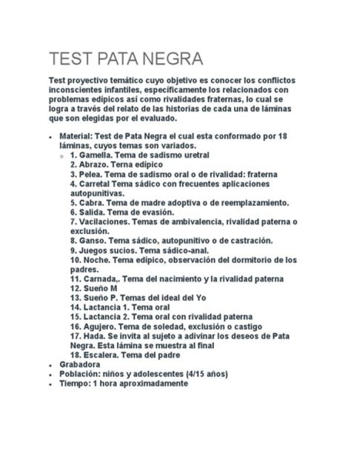 Test Pata Negra PDF – Official Download & Analysis