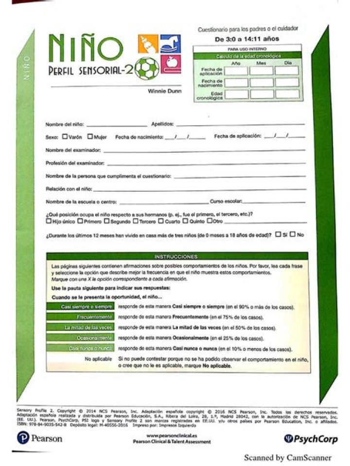 Test Perfil Sensorial PDF: Evalúa Tus Percepciones Sensoriales