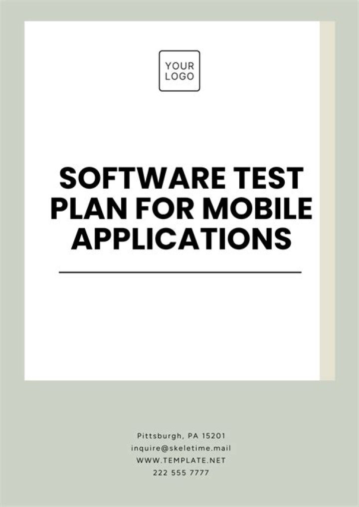 Complete Test Plan for Mobile Application PDF – Download Now