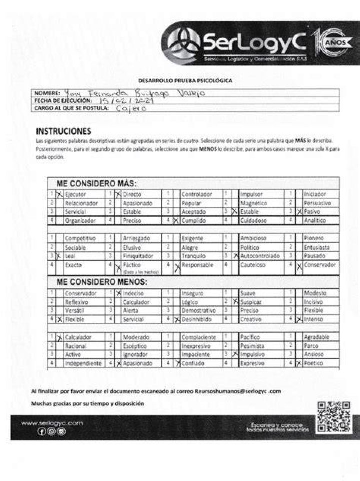 Test Psicologico de Personalidad PDF Gratis - Resultados Inmediatos