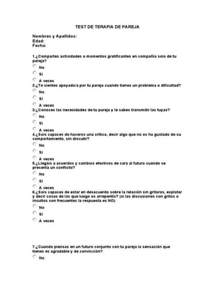 Test Terapia de Pareja PDF: Descubre Resultados Efectivos