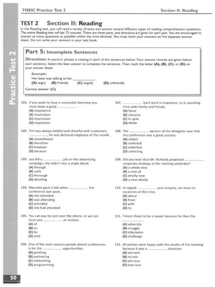 Master Your TOEIC Test with Free PDF Practice Tests