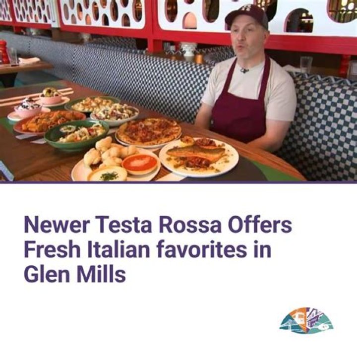 Testa Rossa Glen Mills Official Menu PDF Download