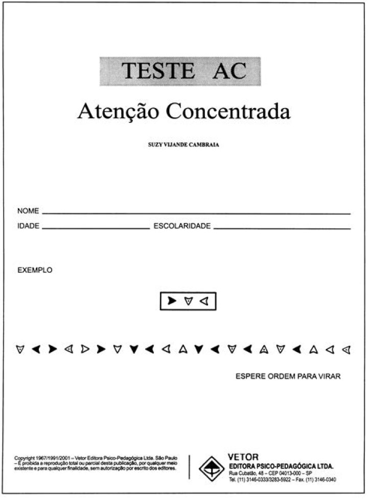 Teste de Atenção Concentrada PDF Grátis para Melhorar Foco