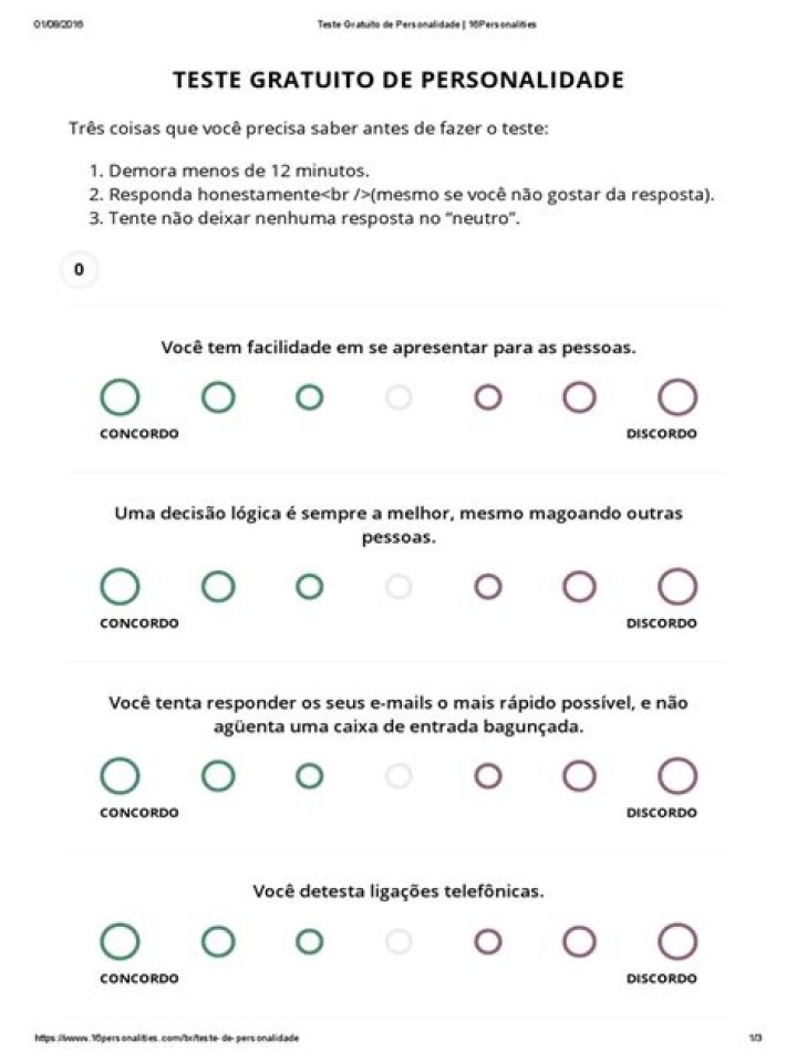 Descubra Seu Tipo com o Teste de Personalidade PDF Grátis